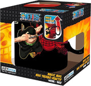 one piece - tazza termosensibile 460ml - zoro & sanji