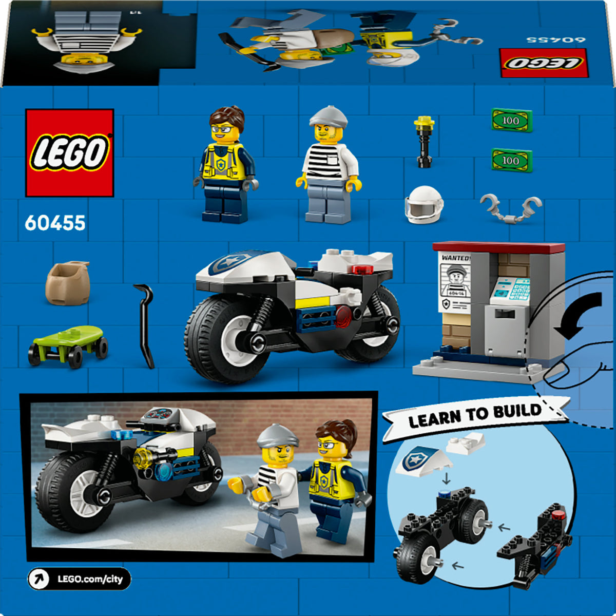 LEGO City 60455 Inseguimento della moto della Polizia