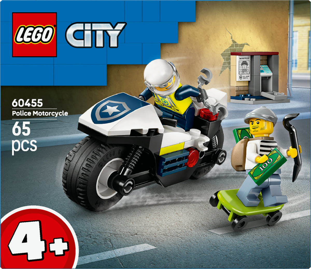 LEGO City 60455 Inseguimento della moto della Polizia