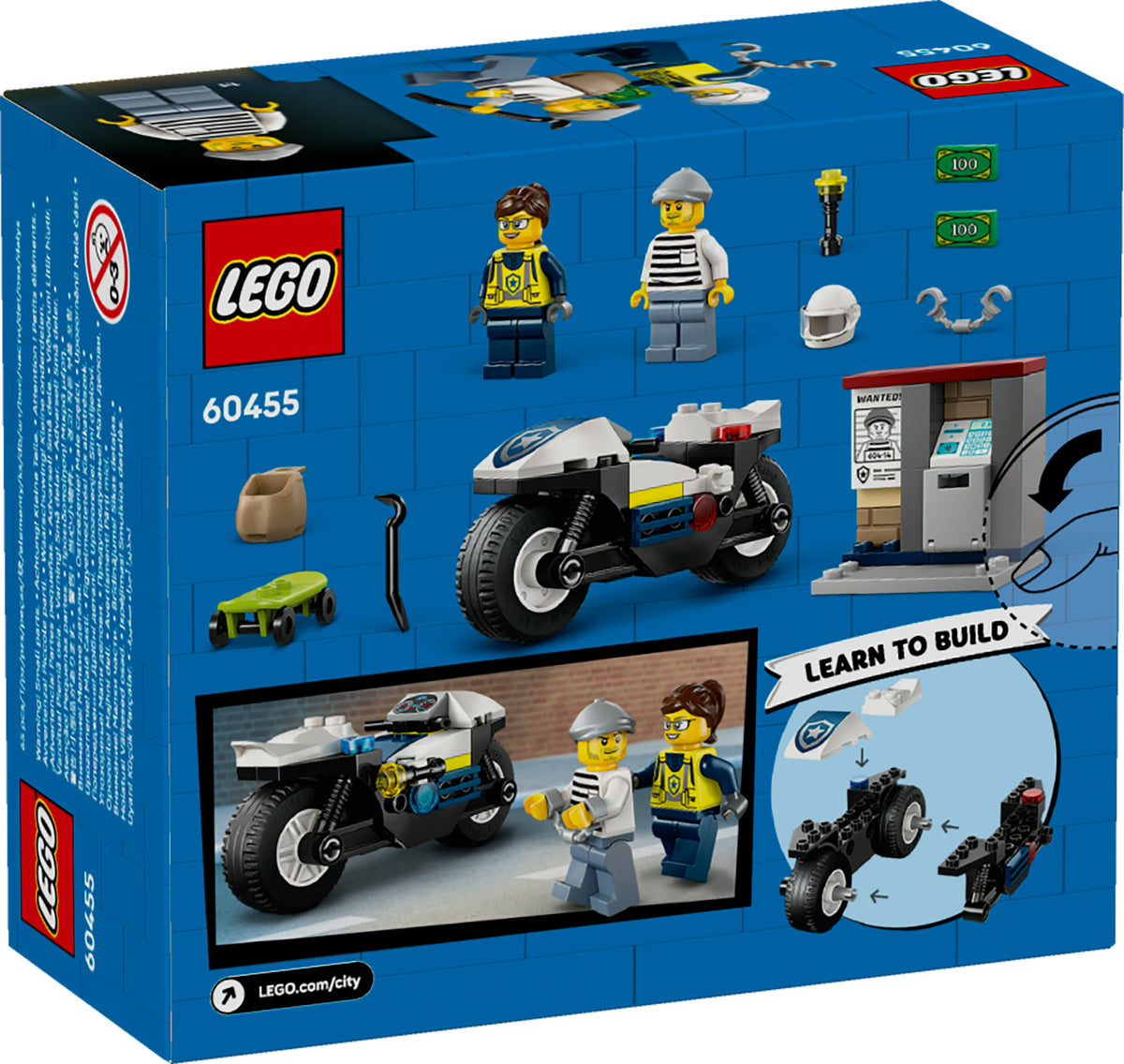LEGO City 60455 Inseguimento della moto della Polizia
