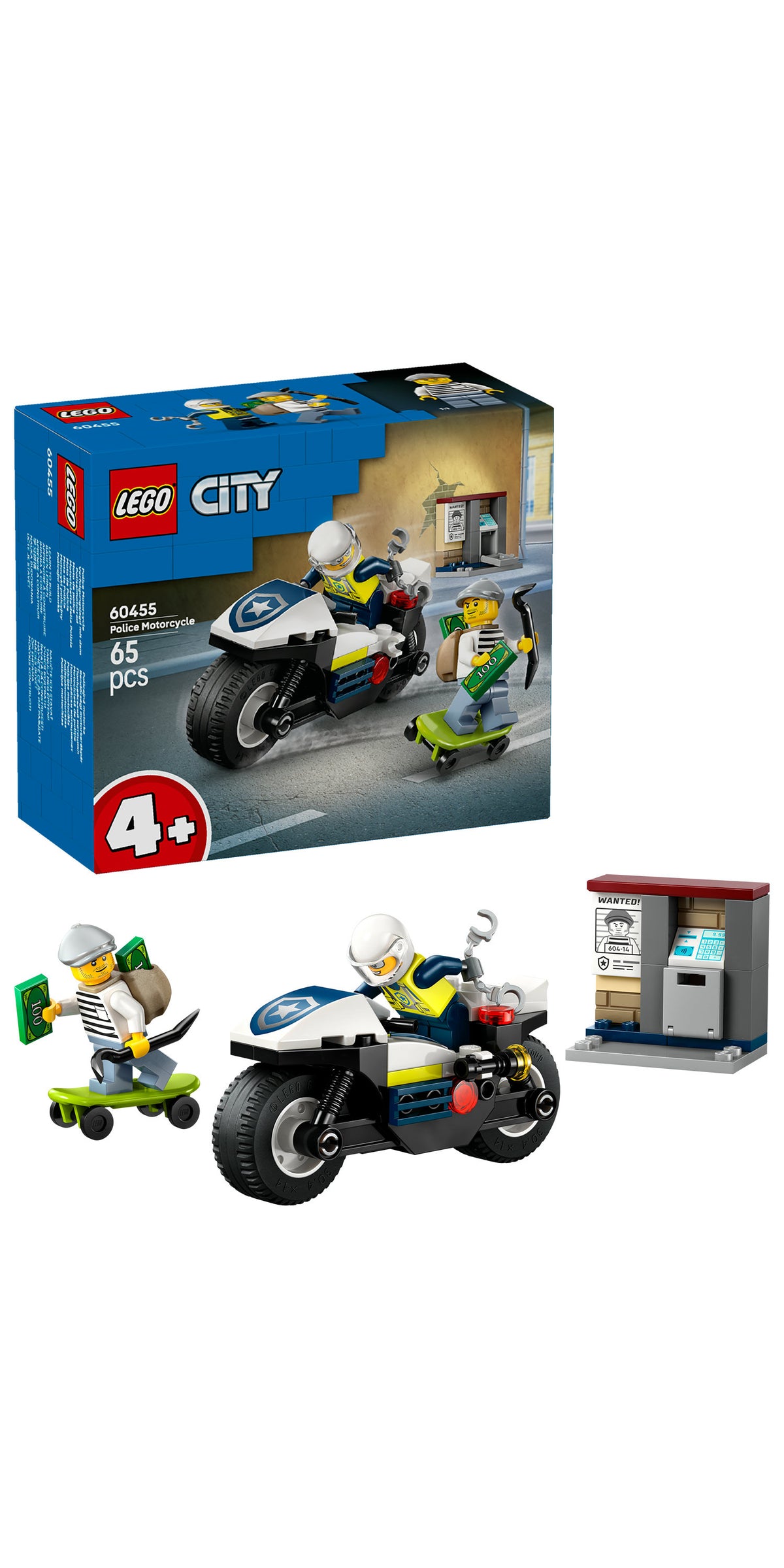LEGO City 60455 Inseguimento della moto della Polizia