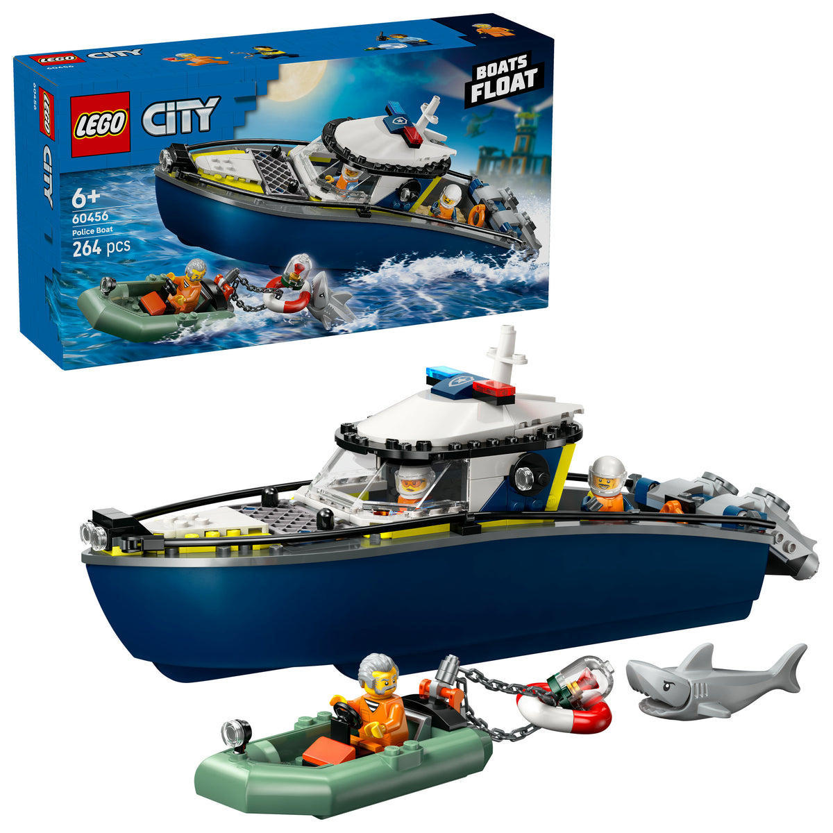 LEGO City 60456 Inseguimento del motoscafo della Polizia