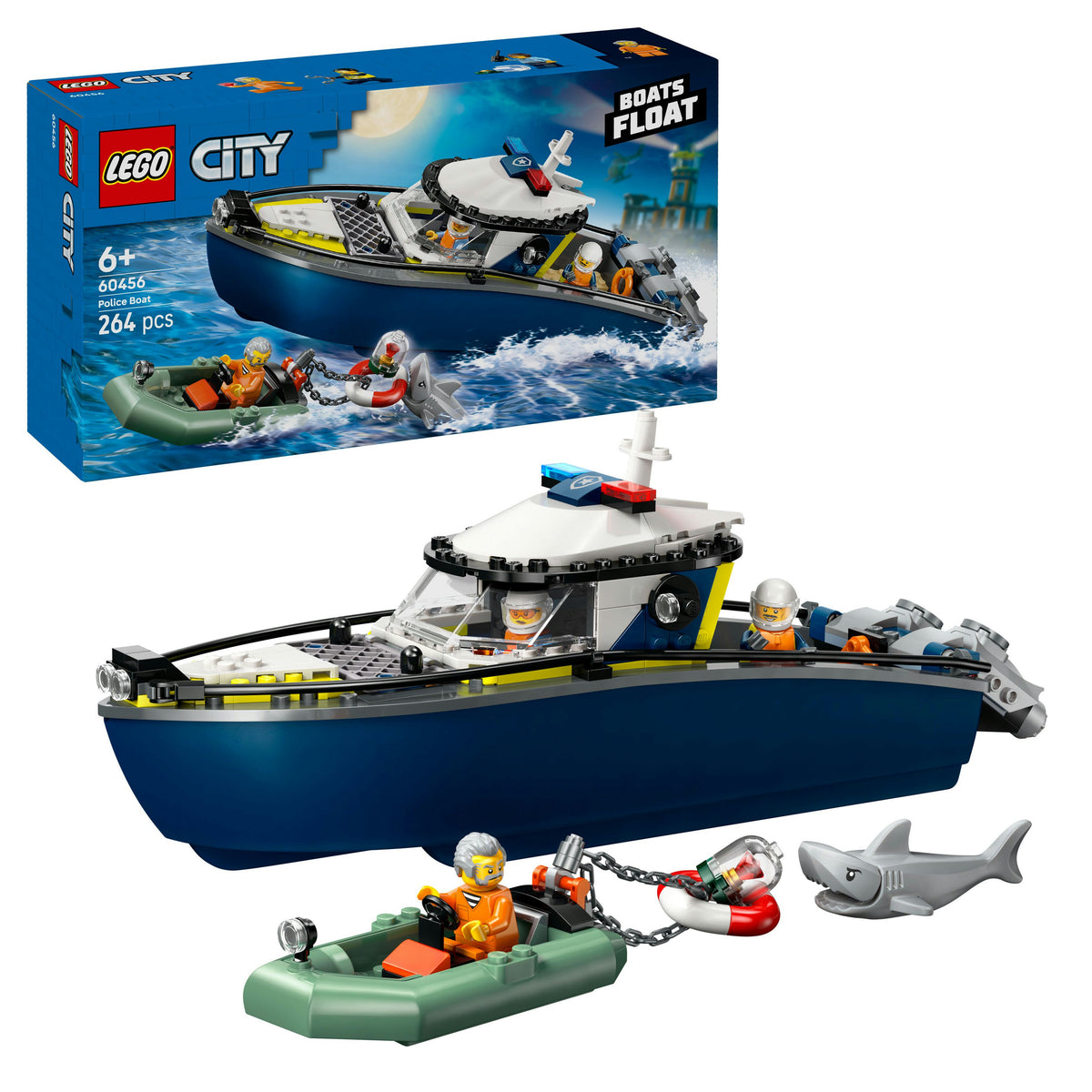 LEGO City 60456 Inseguimento del motoscafo della Polizia