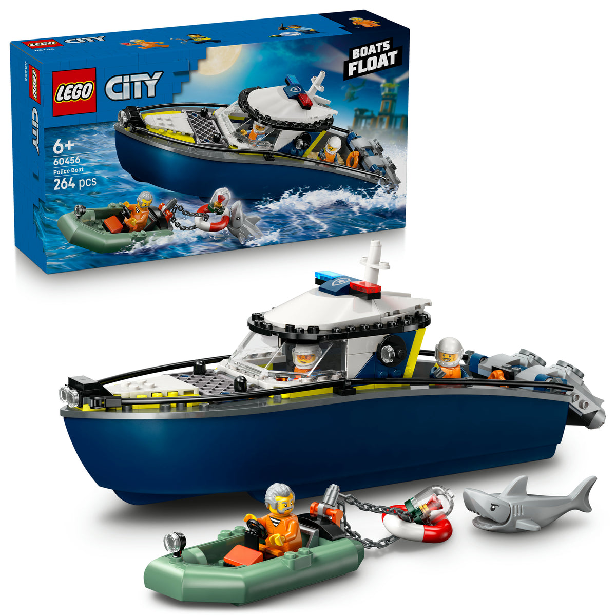 LEGO City 60456 Inseguimento del motoscafo della Polizia