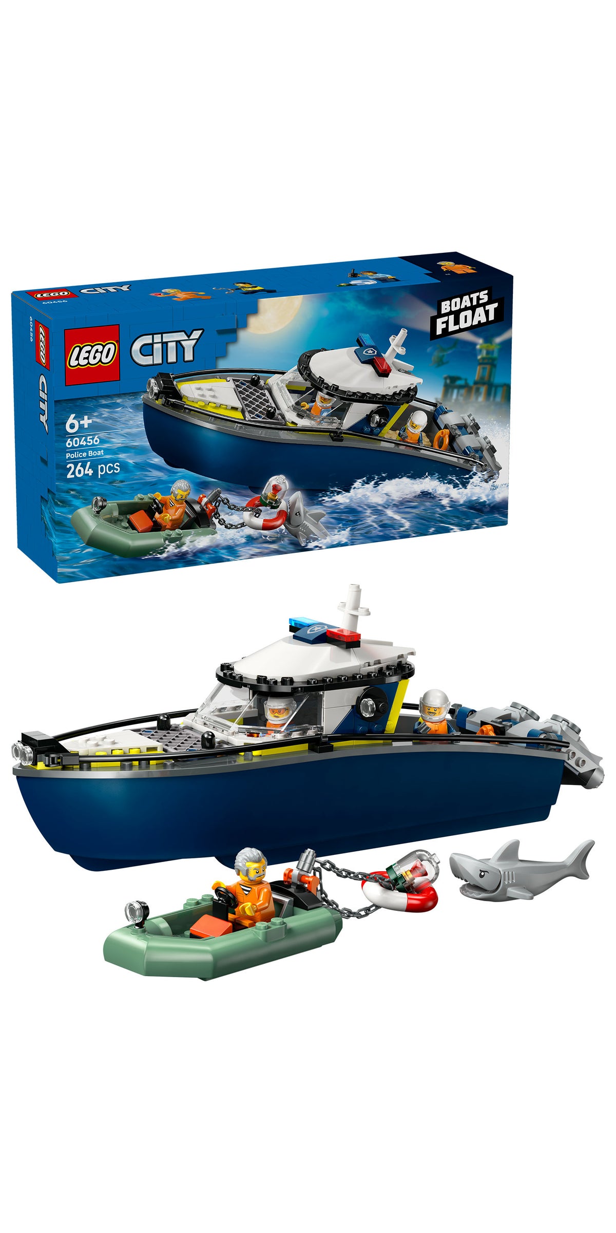 LEGO City 60456 Inseguimento del motoscafo della Polizia