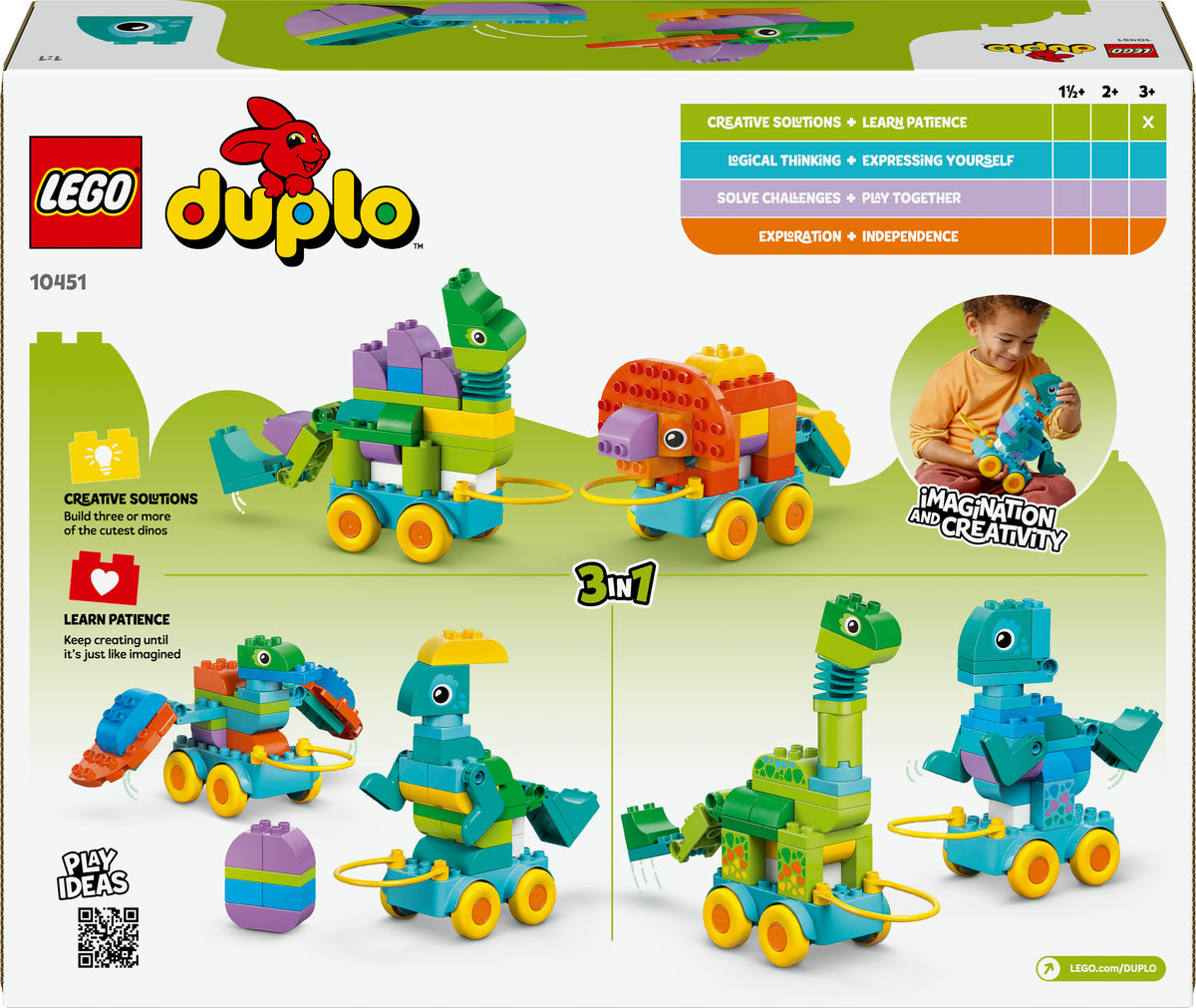 LEGO Duplo 10451 Dinosauri su ruote 3 in 1