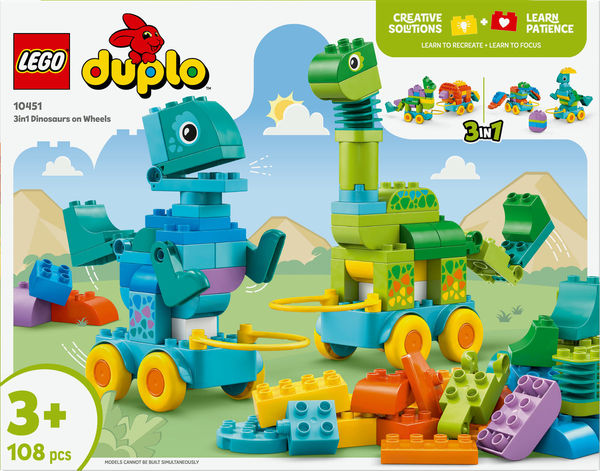 LEGO Duplo 10451 Dinosauri su ruote 3 in 1