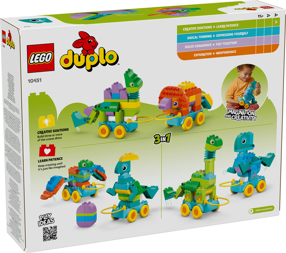 LEGO Duplo 10451 Dinosauri su ruote 3 in 1