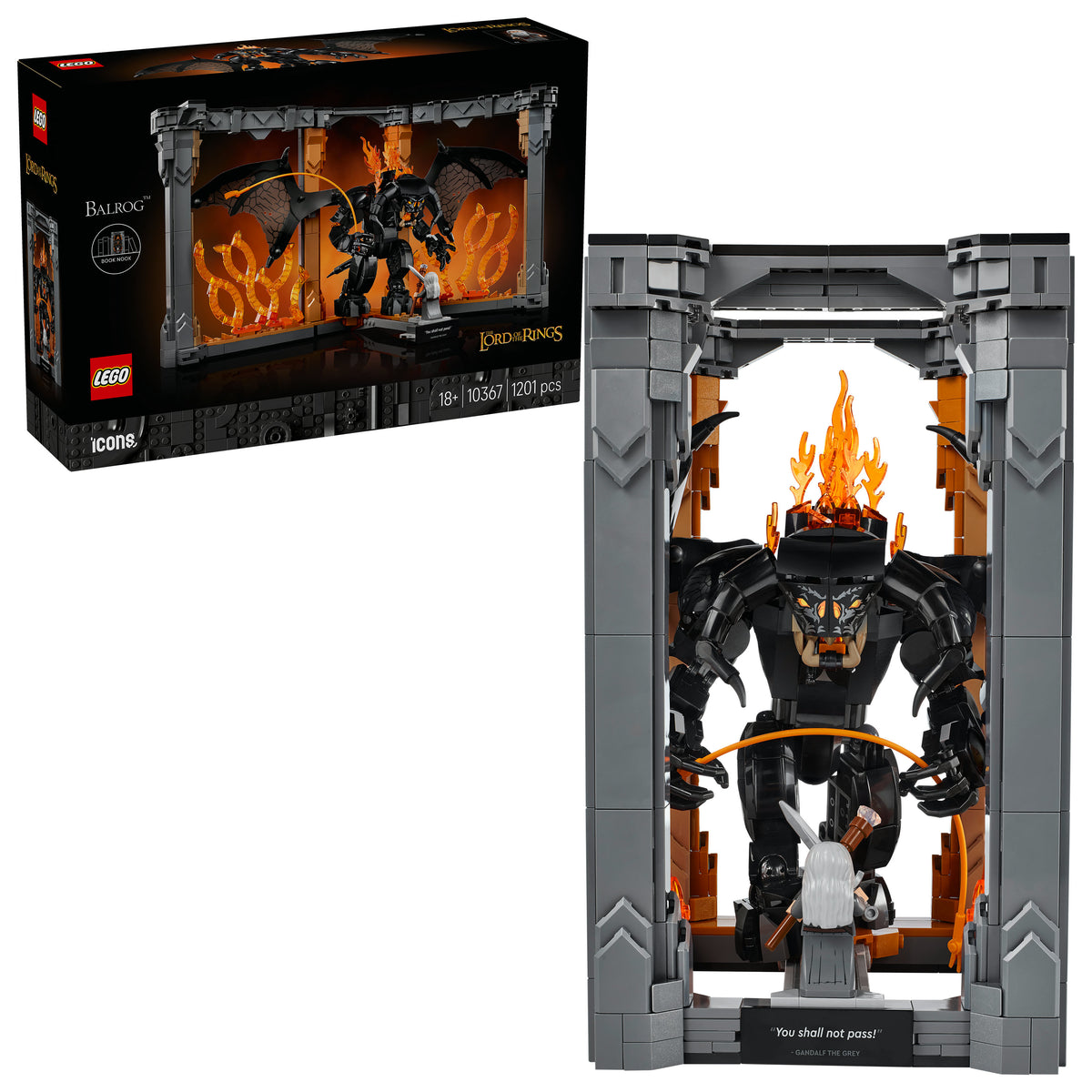 10367 - Il Signore degli Anelli: Book Nook del Balrog™