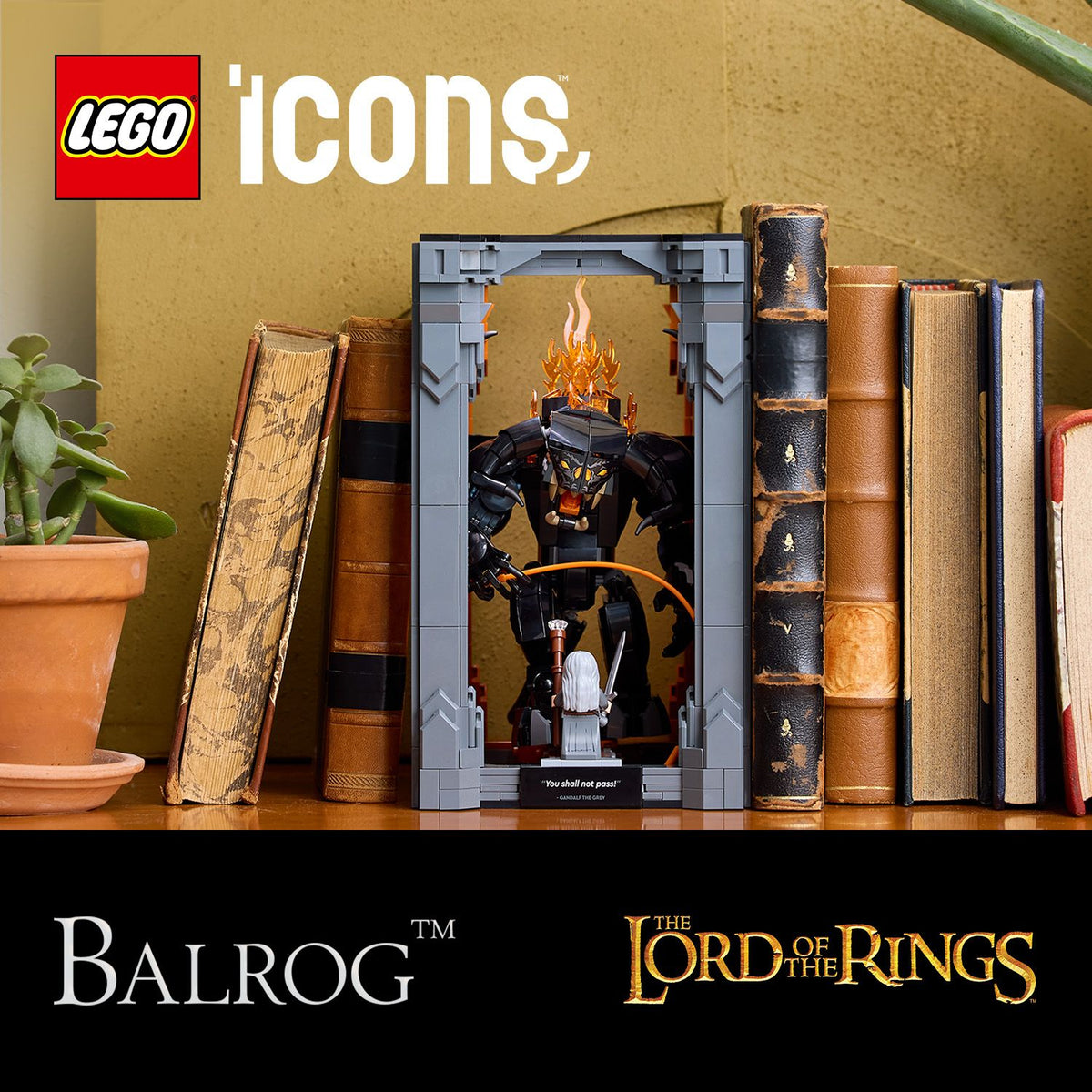10367 - Il Signore degli Anelli: Book Nook del Balrog™