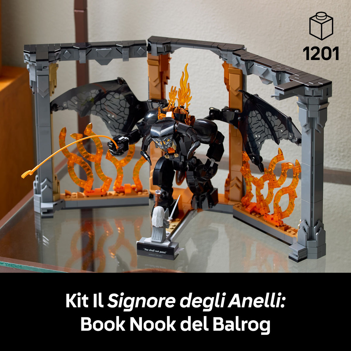 10367 - Il Signore degli Anelli: Book Nook del Balrog™