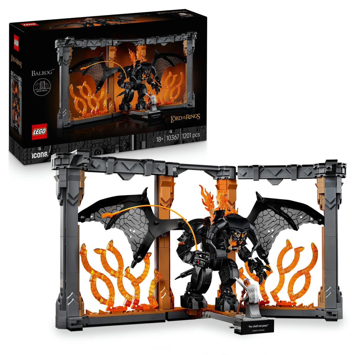 10367 - Il Signore degli Anelli: Book Nook del Balrog™