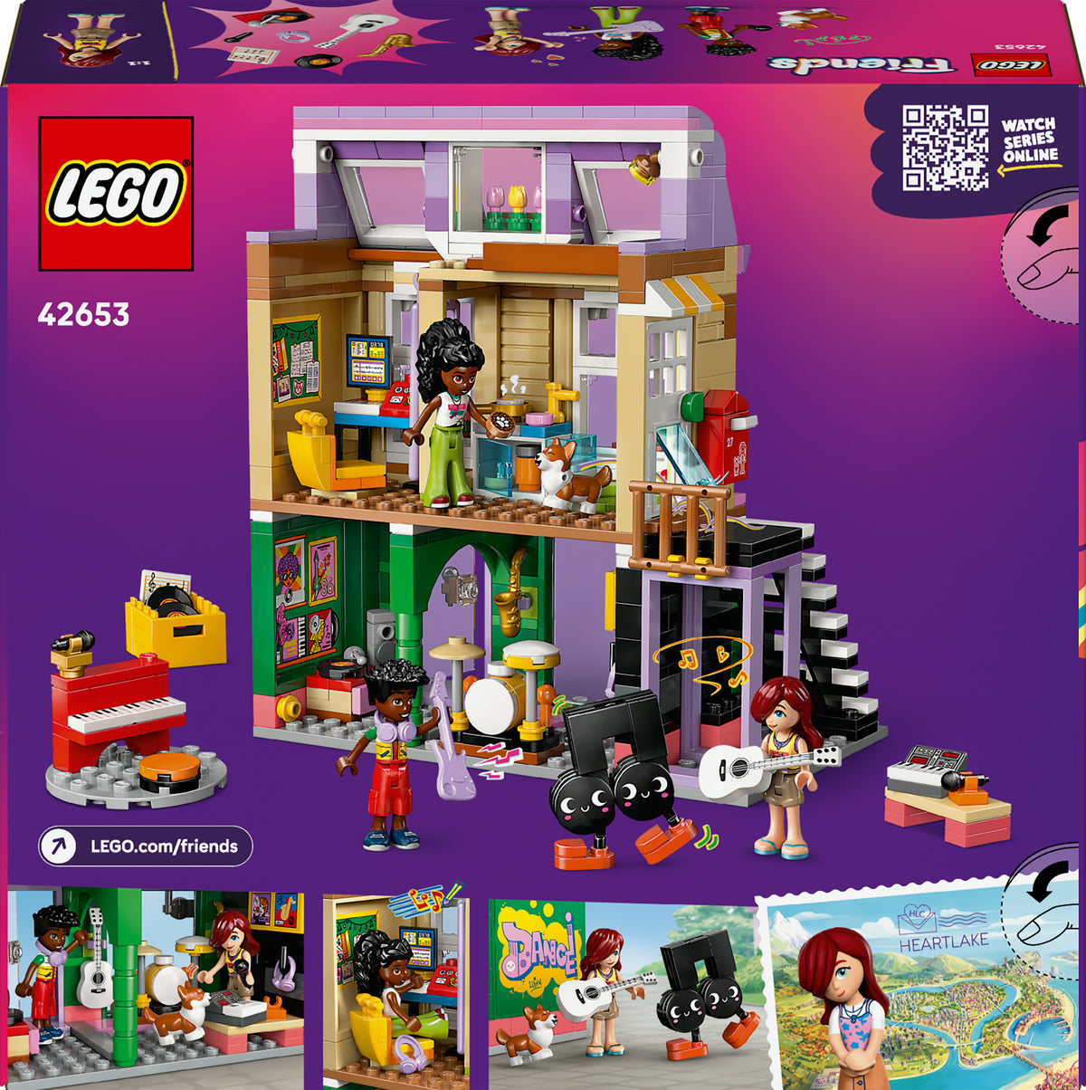 LEGO Friends 42653 Negozio di musica e appartamento