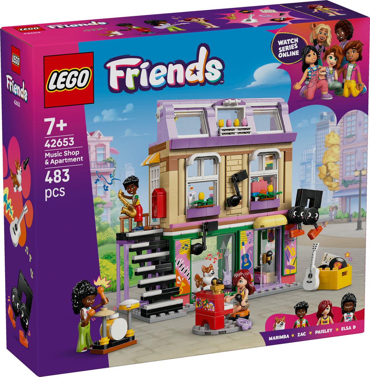 LEGO Friends 42653 Negozio di musica e appartamento