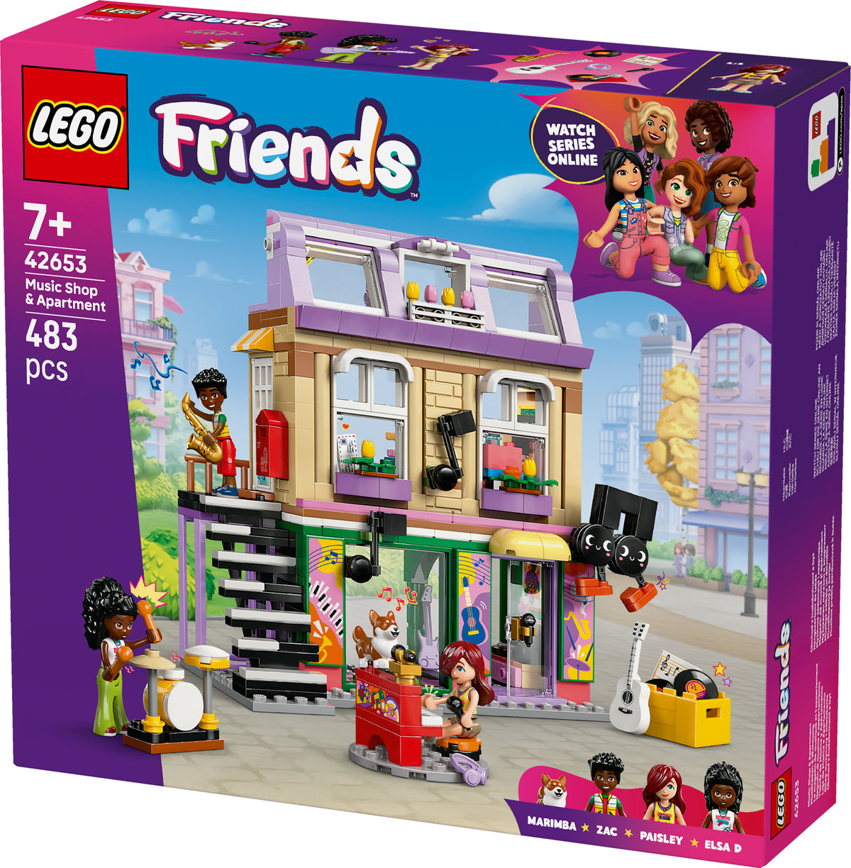 LEGO Friends 42653 Negozio di musica e appartamento