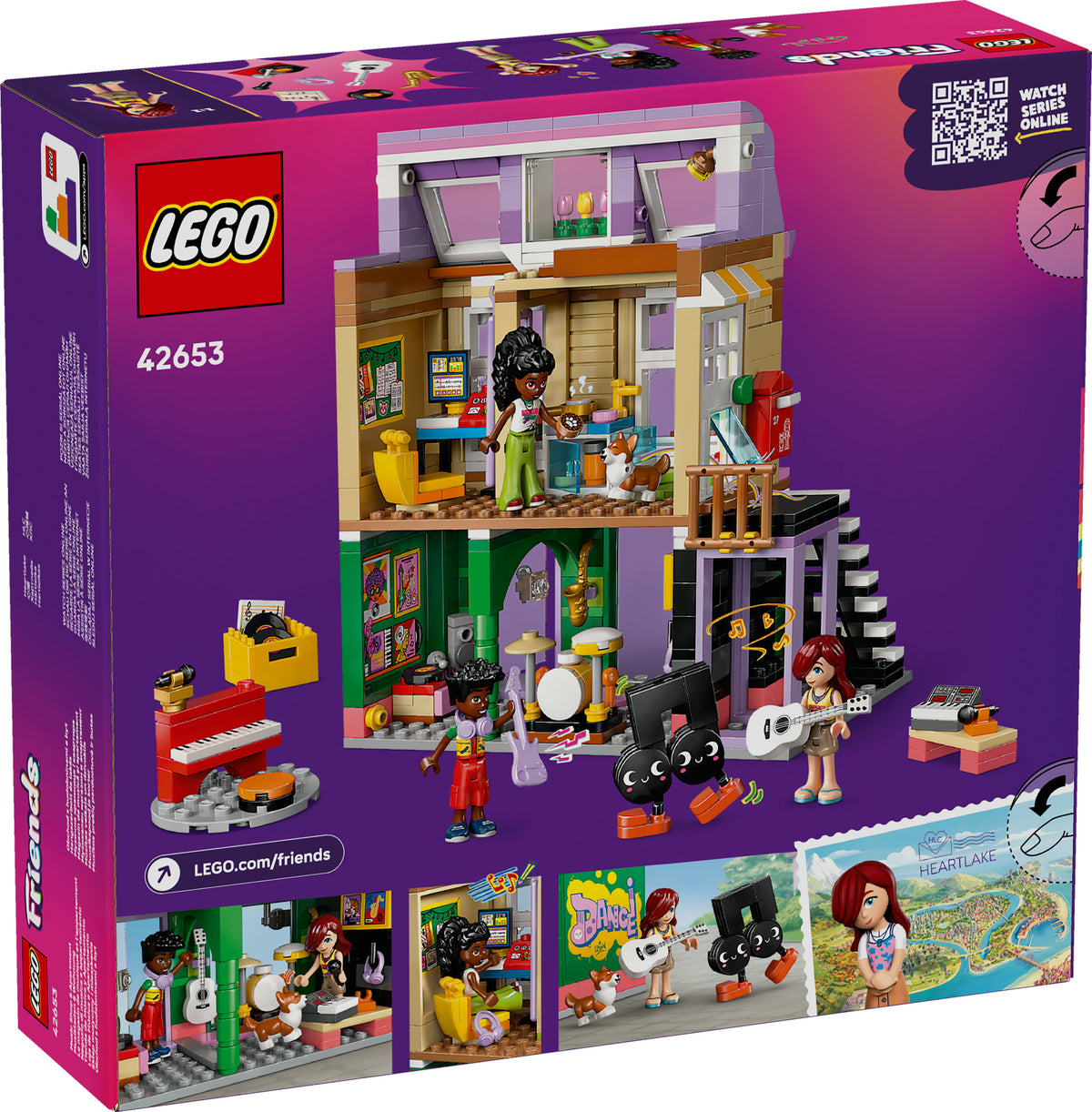 LEGO Friends 42653 Negozio di musica e appartamento