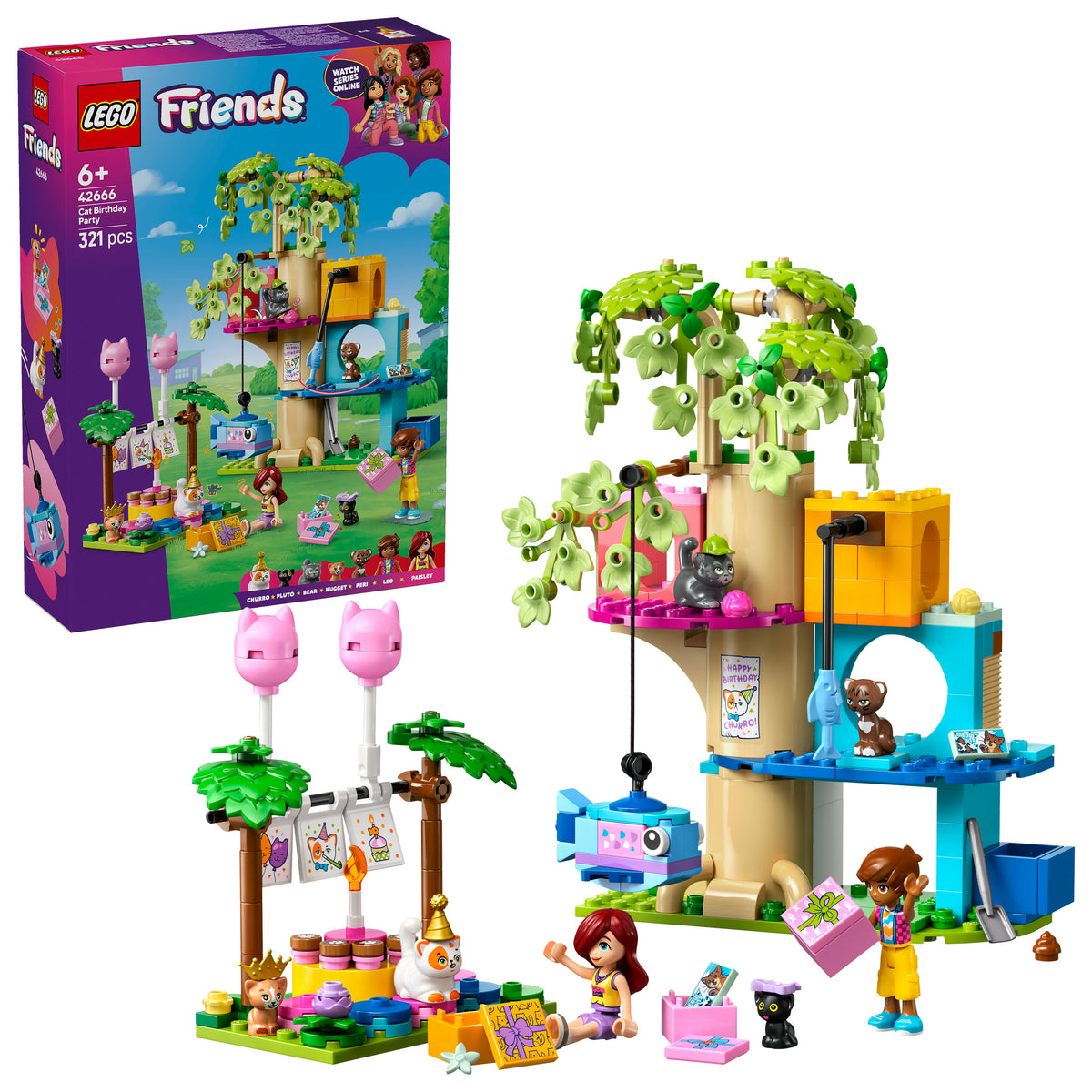 LEGO Friends 42666 Festa di compleanno felina e Casa sull’albero