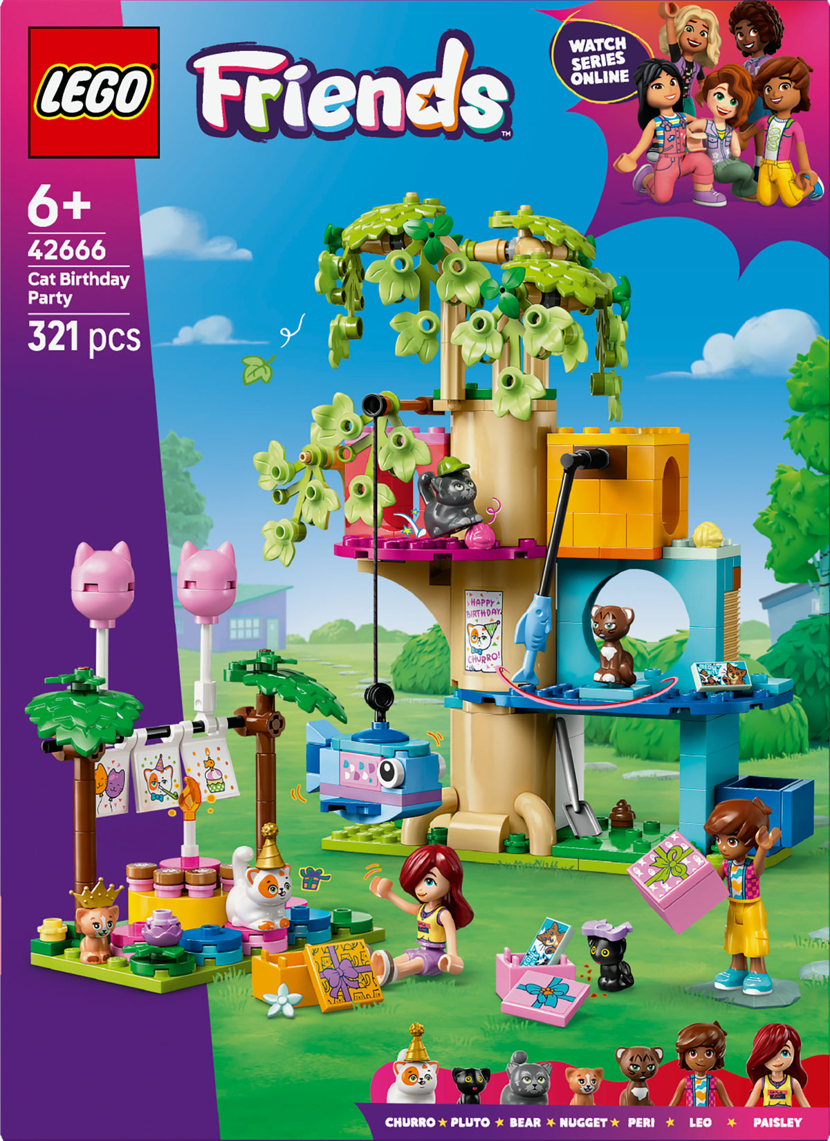 LEGO Friends 42666 Festa di compleanno felina e Casa sull’albero