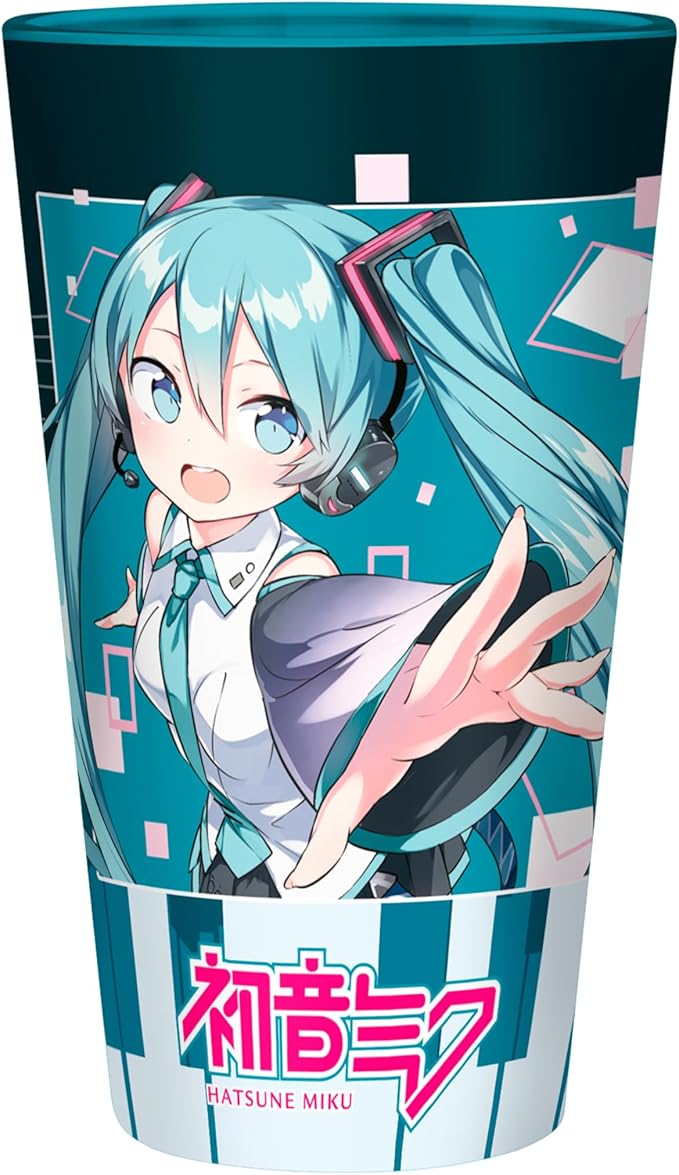 hatsune miku - bicchiere di vetro xxl 400ml - città musicale