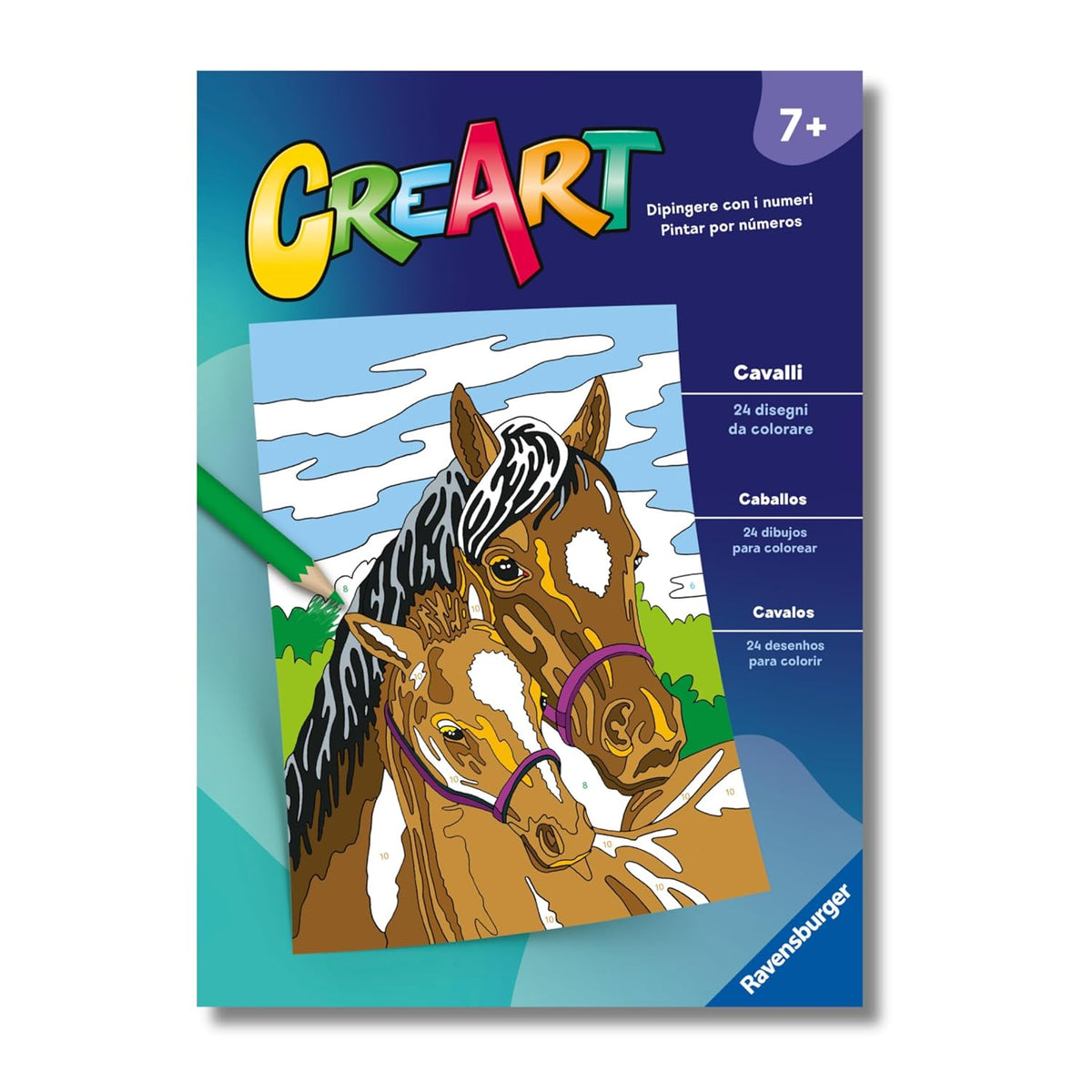 creart - album da colorare - cavalli