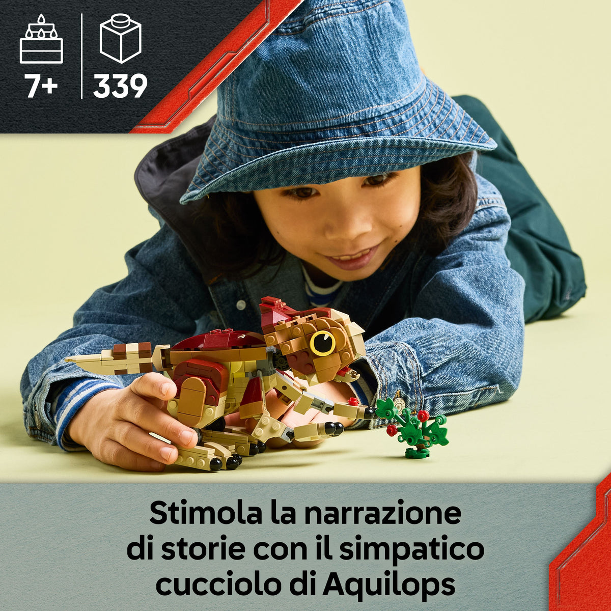LEGO Jurassic World 76970 dinosauro cucciolo dolores: aquilops