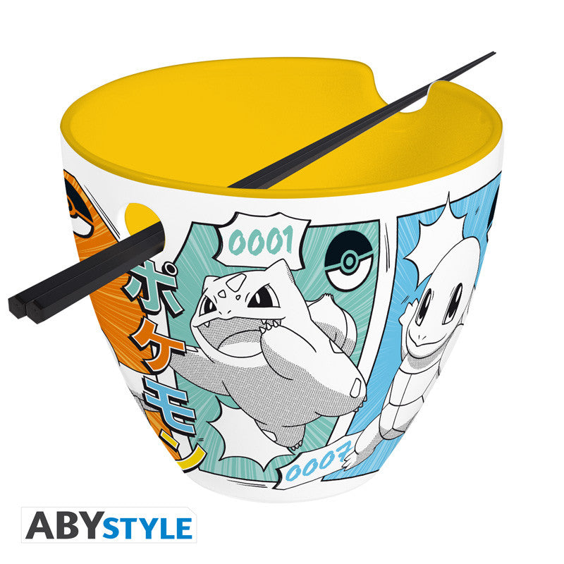 pokémon - ciotola per ramen 370ml + bacchette - manga starters