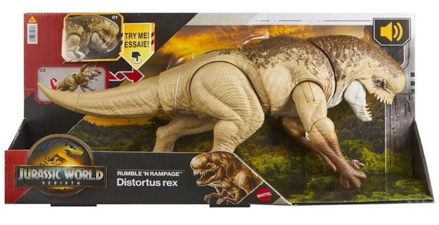 jurassic world: rebirth - rumble n rampage - distortus rex