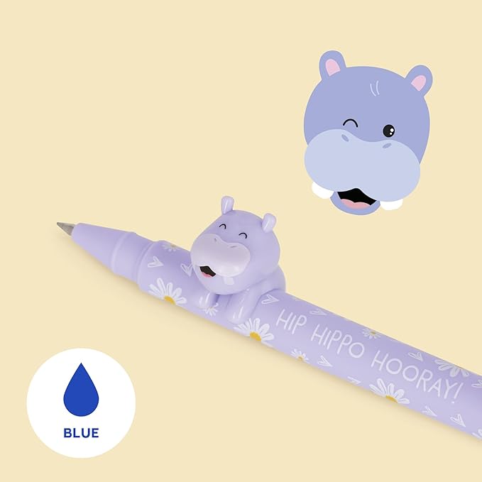 penna gel - lovely friends - hippo