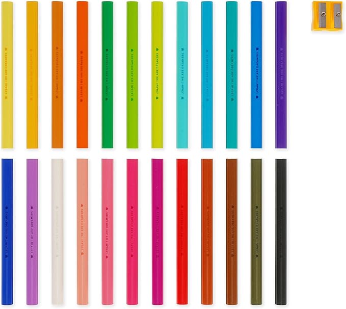 24 matite colorate con temperino - teddy friends - teddy bear