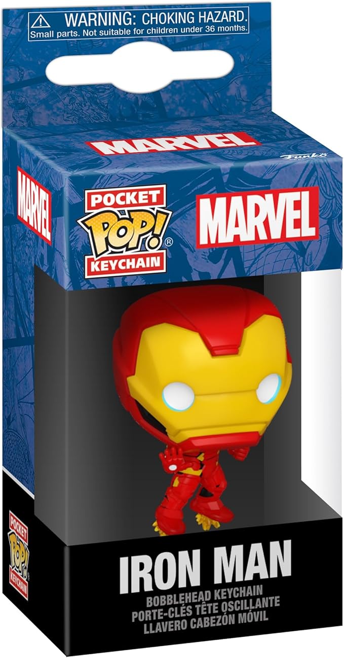 marvel - iron man 4cm - funko pocket pop! portachiavi