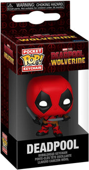 deadpool & wolverine - deadpool 4cm - funko pocket pop! portachiavi