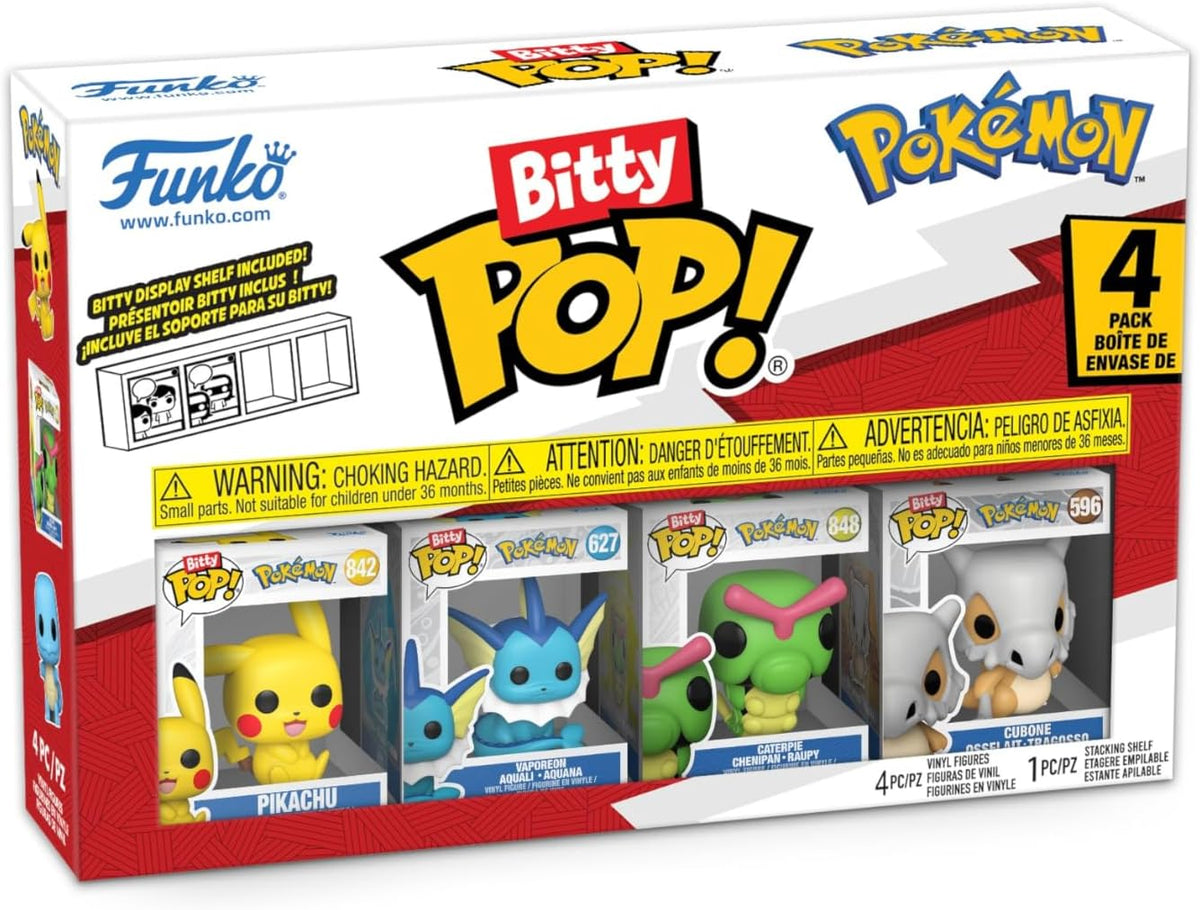 pokémon: pikachu 4 pack 3cm  - funko pop bitty