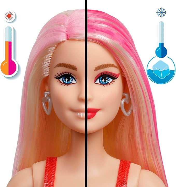 barbie party suprise make-up party bionda - vestito rosa