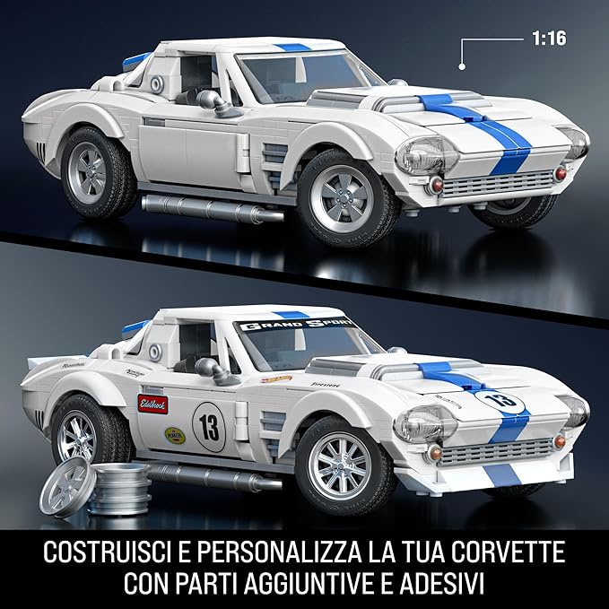 mattel brick shop hot wheels - corvette grand sport