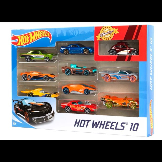 hot wheels confezione 10 veicoli - un modello assortito