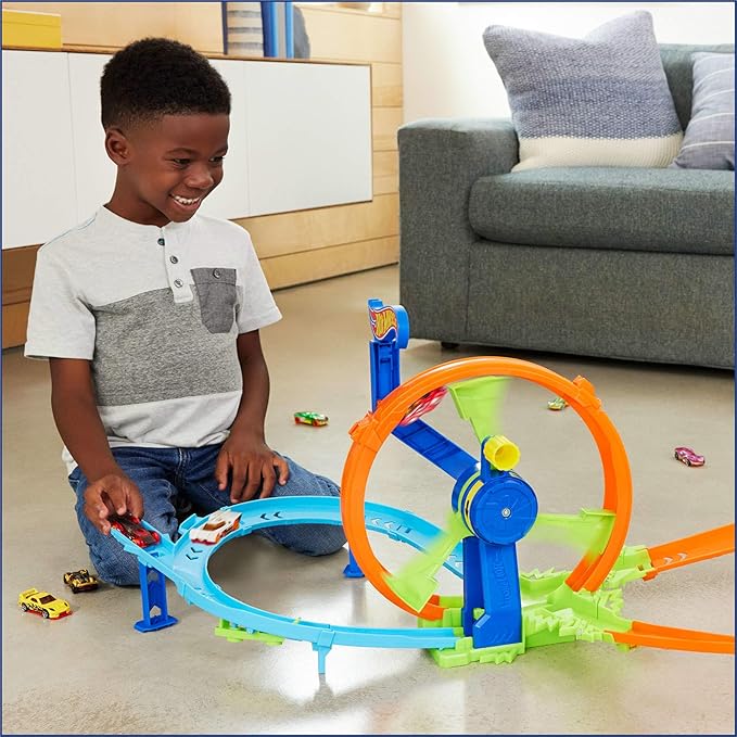hot wheels - pista loop rotante