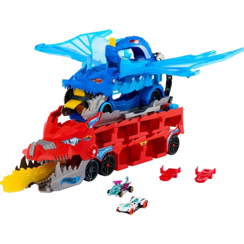 hot wheels city - drago trasportatore trasformabile