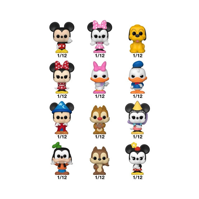 disney - 1 personaggio assortito 3cm  - funko pop bitty