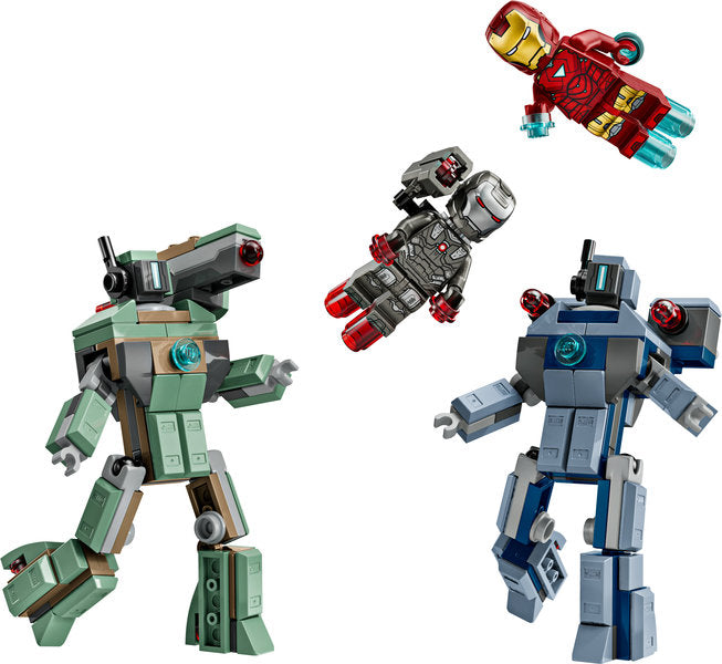 LEGO Super Heroes 76320 iron man e war machine contro i droni di hammer