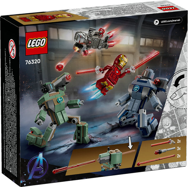 LEGO Super Heroes 76320 iron man e war machine contro i droni di hammer