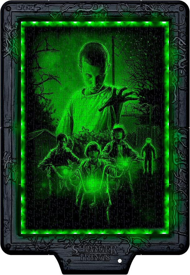 metamorphic art collection - stranger things - the upside down - puzzle con cornice led