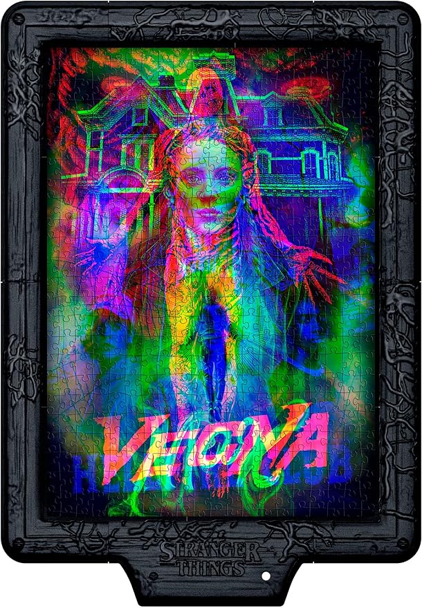 metamorphic art collection - stranger things - vecna's curse - puzzle con cornice led
