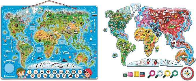 il mondo - puzzle magnetico