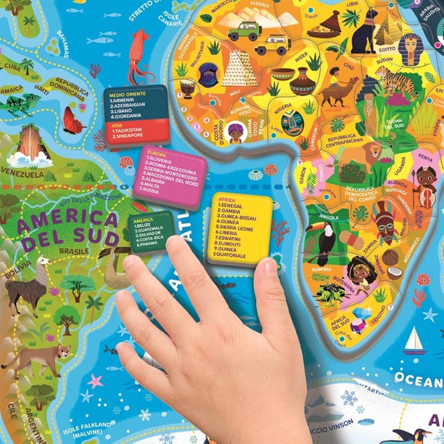 il mondo - puzzle magnetico