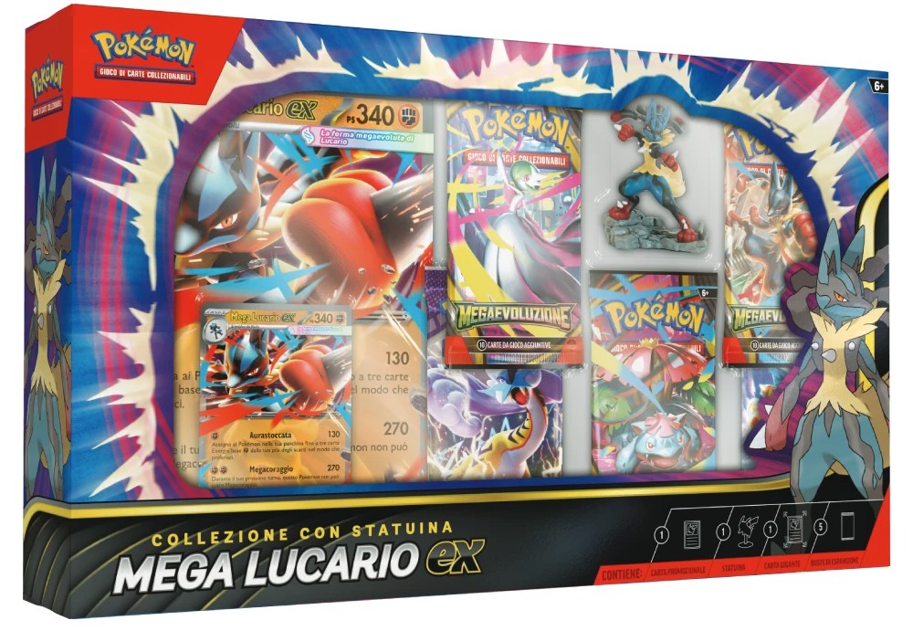 pokémon - collezione con statuina - mega lucario ex (ita)