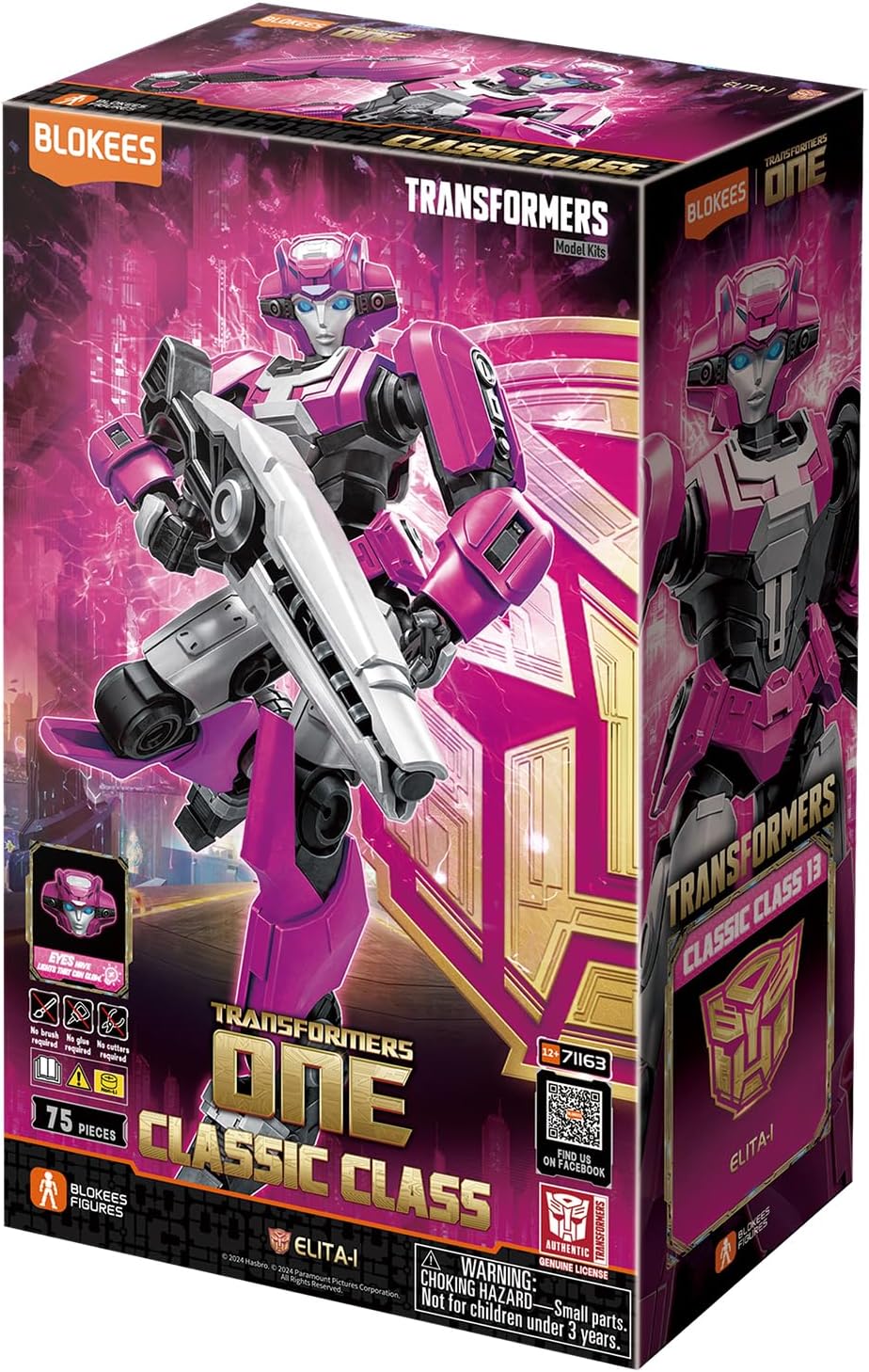 transformers one - classic class 13 - elita-1 - 75pz - light-up eyes