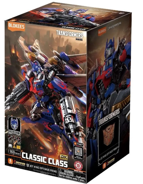 transformers - classic class 21 - jet wing optimus prime movie8 - 92pz - light-up eyes e chest