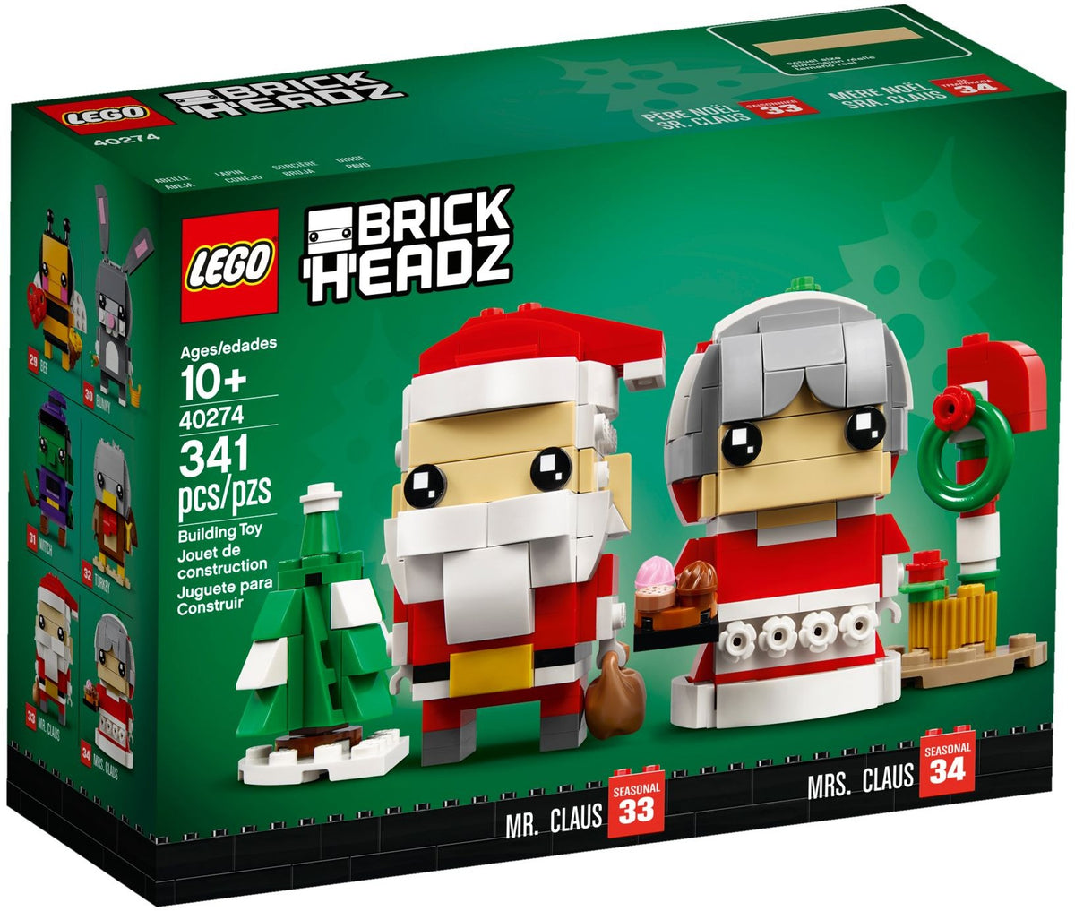LEGO Brickheadz 40274 babbo e mamma natale