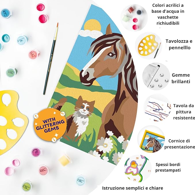 creart - serie e - cavallo e gattino