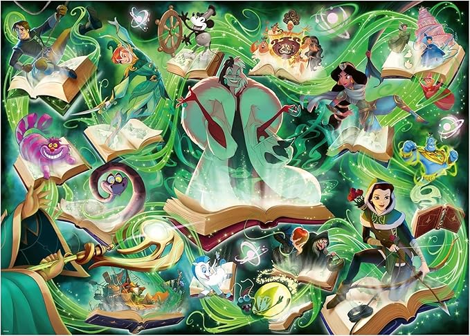 glimmers of the realm - lorcana emerald - puzzle 1000 pezzi con carta promo